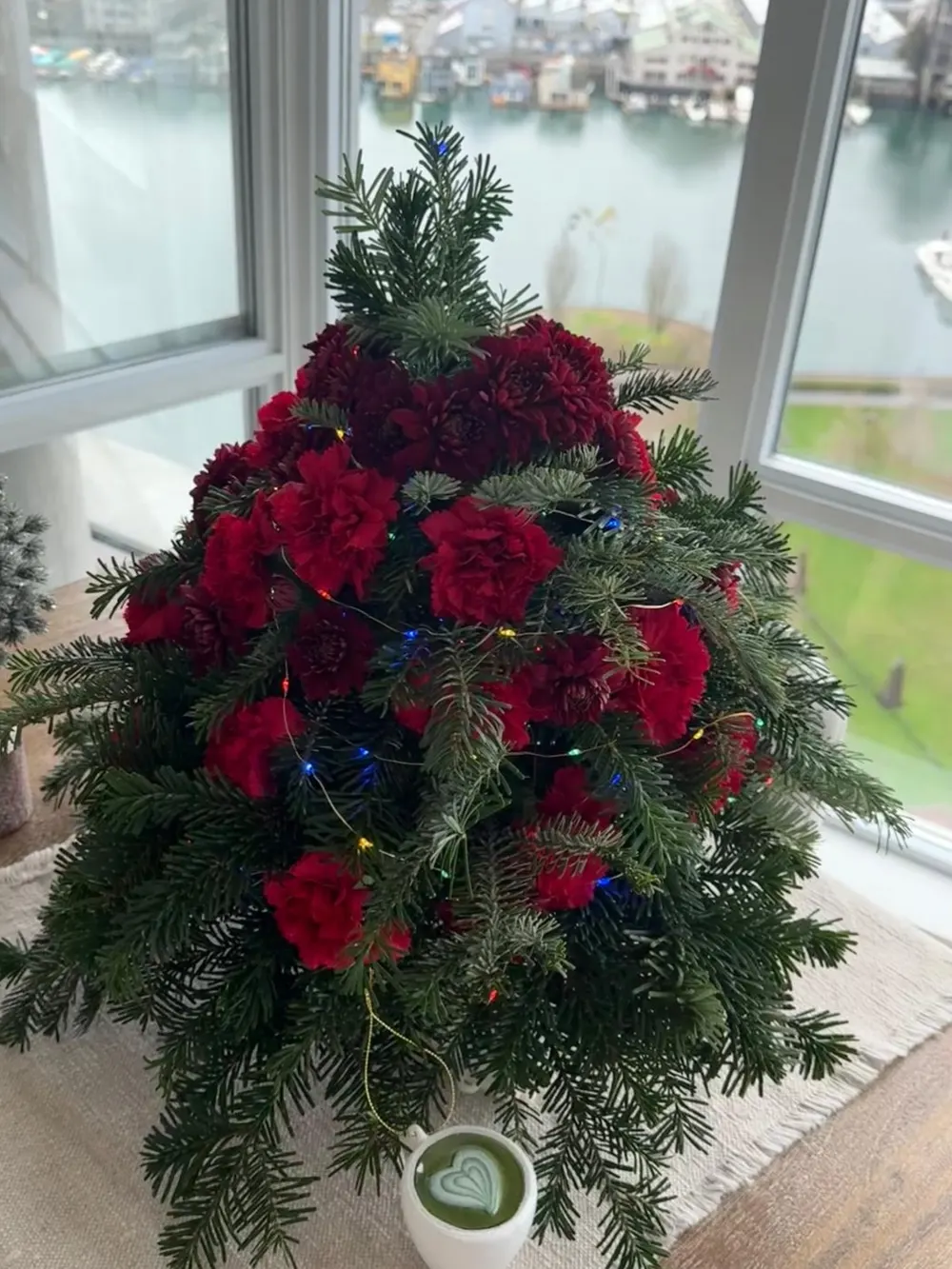 Holiday-season floral arrangement by Bloom Vancouver
